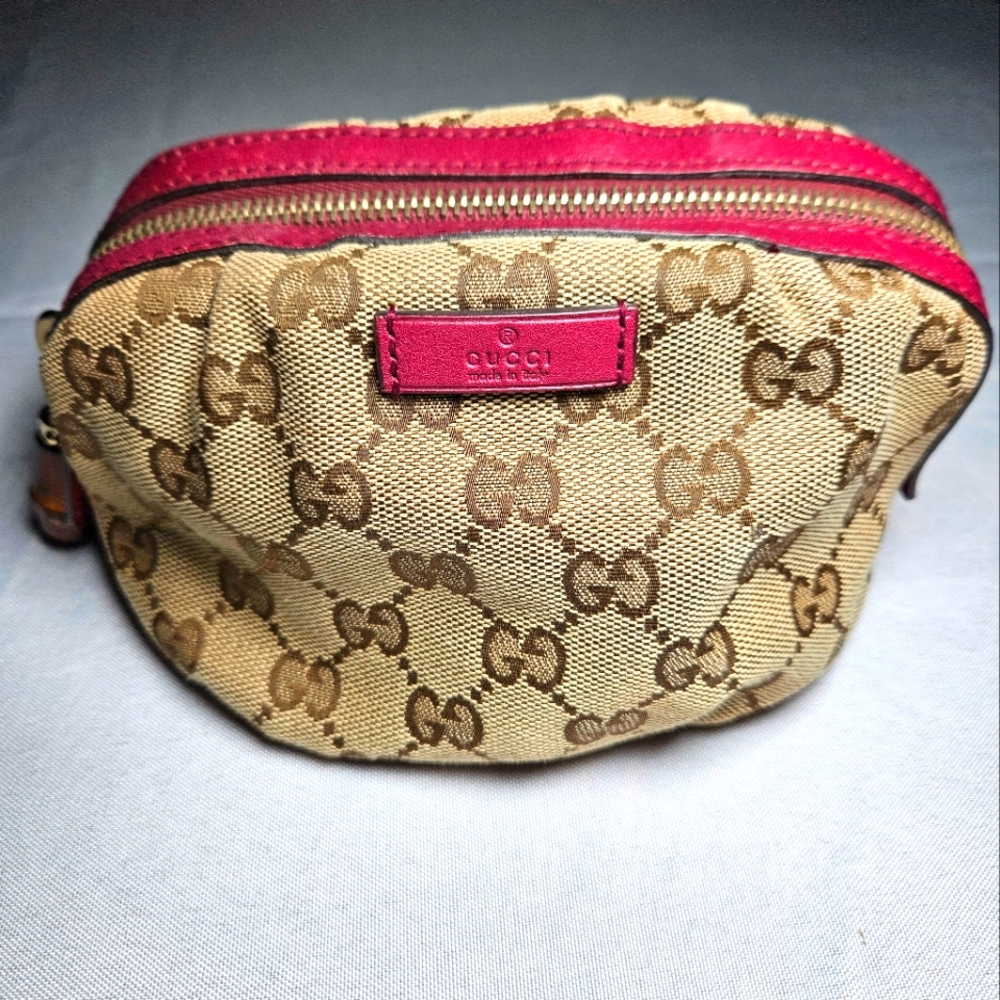 SOLD GUCCI GG Bamboo Pouch/Clutch Bag - Picture 1 of 14